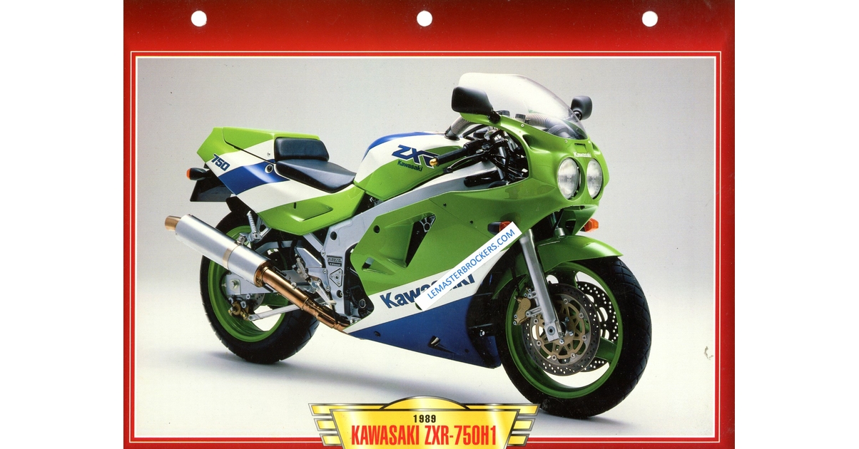 KAWASAKI ZXR 750H1 ZXR750 1989 - FICHES MOTO COLLECTION